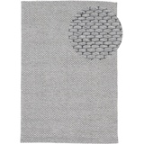 carpetfine Wollteppich Sina weicher handweb Teppich Natur Grau 80x150 cm | Zeitloser Wollteppich für Wohnzimmer, Schlafzimmer & Kinderzimmer