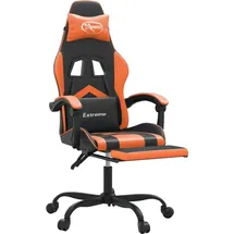 vidaXL Gaming-Stuhl mit Fußstütze Schwarz und Orange PC