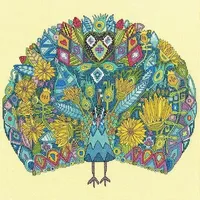 Bothy Threads Kreuzstich Set mit Zählmuster Juwelenbesetzter Pfau