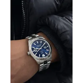 s&t design Analoguhr BLUE LAKE 1 blau