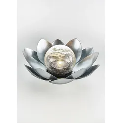 bonprix Solar Dekoleuchte in Seerosen-Design, silber, Onesize