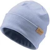 Sterntaler Beanie aus feiner Strickware - Zeitlose Unisex Mütze mit Umschlag - Verschiedene Tragevarianten - bequem und elastisch - samtblau, Größe 39