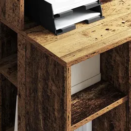 vidaXL Schreibtisch mit Regal Altholz 90 x 48 x 101,5 cm Holzwerkstoff