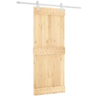 vidaXL Schiebetür rechts 85 x 210 cm Braun/Weiß