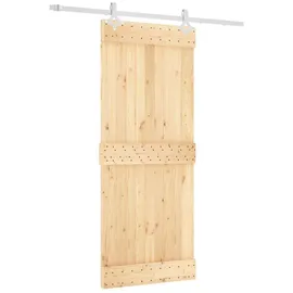 vidaXL Schiebetür rechts 85 x 210 cm Braun/Weiß