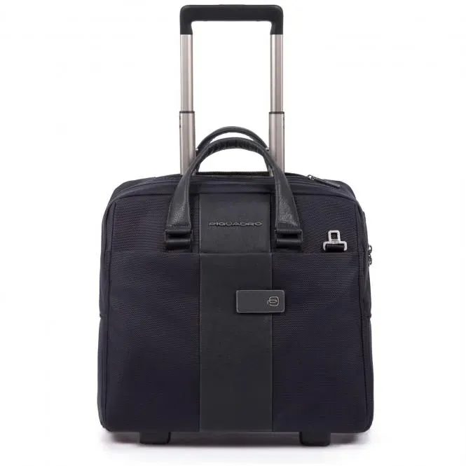 Piquadro Brief Brief Aktentasche auf Rollen 2w mit 15,6" Laptopfach und CONNEQU-Tasche Graphite