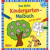 Carlsen Verlag Ausmalbilder für Kita-Kinder: Das dicke Kindergarten-Malbuch: Auf der Wiese