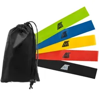Isotrade Fitnessbänder Set 5 Stk Trainingsbänder verschiedene Stärken mehrfar...