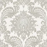 Sublime Vliestapete Damask 10 m x 52 cm Grau