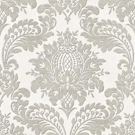 Sublime Vliestapete Damask 10 m x 52 cm Grau