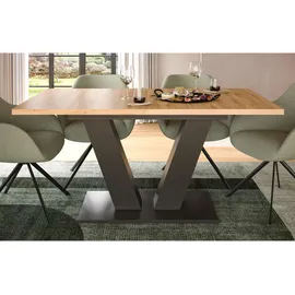 inn.furn Esstisch Eiche grau 150 - 190 cm ausziehbar Home-X