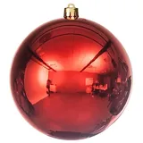 Weihnachtskugel aus Kunststoff, rot, 14 cm Ø