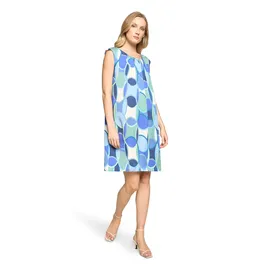 Betty Barclay Sommerkleid A-Linien Blau/Grün 46