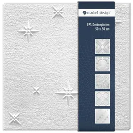 Marbet Design Deckenpaneel ZIMA weiß 40 St. 50 x 50 cm