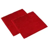 WohnDirect Badematten Set 2 teilig - Rot 45 x 45 cm - rutschfest & Waschbar - Badvorleger, Badezimmerteppich, WC Vorleger