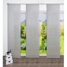 HOME WOHNIDEEN Schiebegardine LOGI (3 St), Klettband, blickdicht, HxB: 245x60, inkl. Befestigungszubehör grau