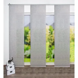 HOME WOHNIDEEN Schiebegardine LOGI (3 St), Klettband, blickdicht, HxB: 245x60, inkl. Befestigungszubehör grau