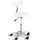 Physa Rollhocker mit Lehne Drehhocker Arbeitshocker Praxishocker Gasfeder Weiss 150 kg