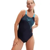 Speedo Medley Logo 1 Piece Badeanzug Damen Navy/Blau, 36