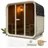 Artsauna Fasssauna Fjora 9 kW Ofen Glasfront