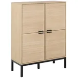 VCM ebuy24 | Kensington Vitrinenschrank 4 Türen 6 Regale Weiß