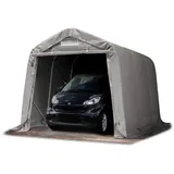 TOOLPORT Garagenzelt 2,4 x 3,6 m grau wetterfest