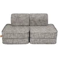 MeowBaby Kindersofa,, Graubraun, Textil, 120x25x60 cm, Kinder- & Jugendzimmer, Kindermöbel, Kindersitzmöbel & -tische, Kindersessel & -sofas