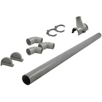 Karibu Dachrinne, für Gartenhäuser, PVC - grau