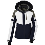 killtec Damen Skijacke/Funktionsjacke in Daunenoptik mit abzippbarer Kapuze und Schneefang KSW 101 WMN SKI QLTD JCKT, midnight, 50, 42038-000