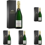 Kloster Eberbach - 1er Geschenkset - Deutscher Sekt - Riesling - Trocken Schaumwein aus Rheingau (1 x 0.75 l) (Packung mit 5)