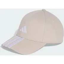 adidas 3-Streifen New Logo Baseball Kappe Beige/Weiß M/L