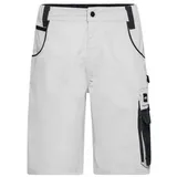 Workwear Bermudas - STRONG - Spezialisierte Arbeitsshorts mit funktionellen Details weiß/grau, Gr. 52