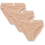 SLOGGI Taillenslip »24/7 Cotton Lace Tai C3P«, (3er Pack), feines Spitzenbündchen, flache Nähte sloggi beige