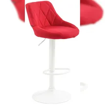 CLP Barhocker Lazio Stoff rot/weiß