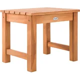 furnicato Beistelltisch Frankton 51x39x43 Naturholz Massivholz (1-St), Stabiler Outdoor-Tisch als Hocker für deinen Balkon oder Garten braun