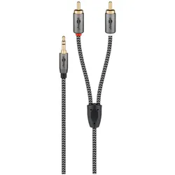 Goobay Plus Audioadapterkabel - 3,5-mm-Klinke zu Stereo-Cinch-Stecker, 5.0 m