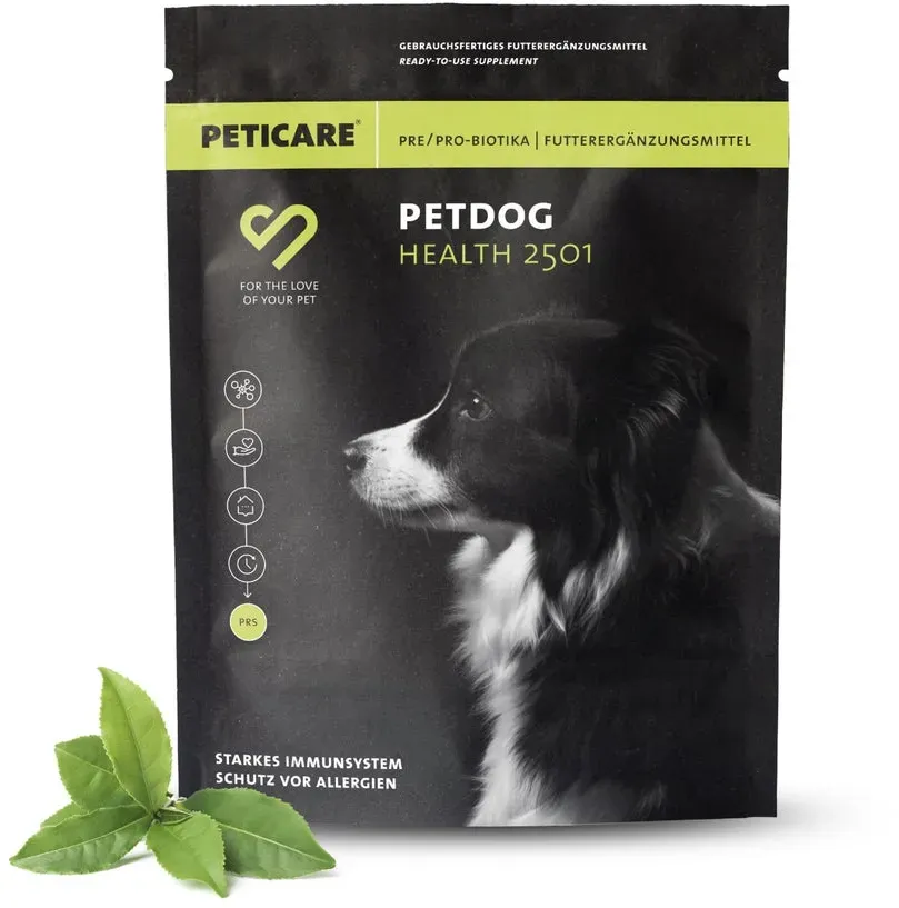 Peticare Probiotika & Präbiotika Pulver für Hunde, Darm-Sanierung, Darmflora 125 g