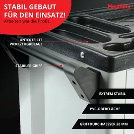 Mephisto Werkzeugwagen 8 Schubladen mit Werkzeug befüllt inkl. Pfeifenkopfschlüssel