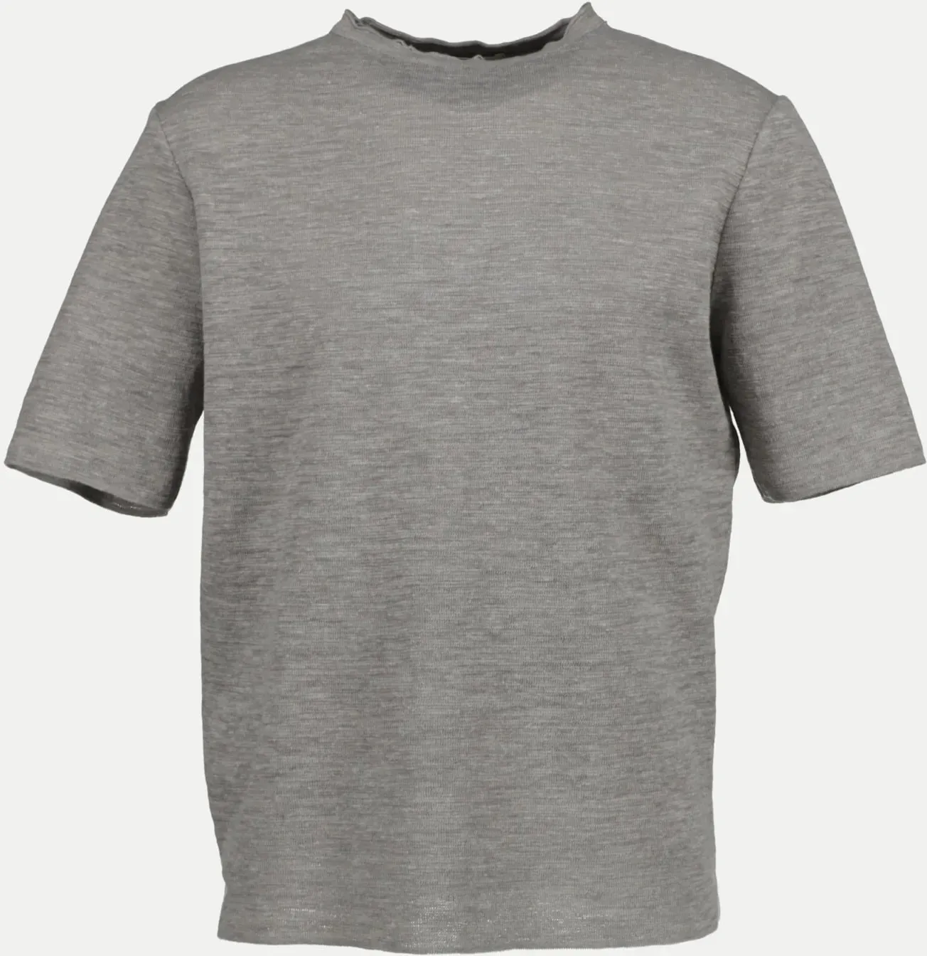 T-Shirt aus Leinen Mix Grau XXL