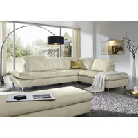 W.Schillig Eckcouch Polyester L-Form 2-Sitzer Beige