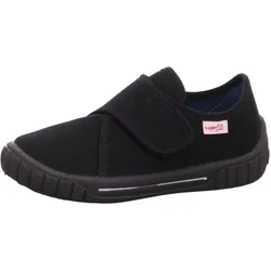 Hausschuh SUPERFIT "BILL WMS: Mittel", Kinder, Gr. 30, schwarz, Baumwolle, casual, Schuhe, Kindergartenschuh mit Klettverschluss, Größenschablone zum Download