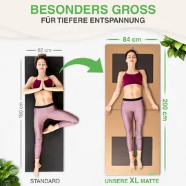 BACKLAxx BACKLAxx® Kork Yogamatte XL) mit Naturkautschuk inkl. Mattengurt nachhaltige Sportmatte Fitnessmatte mit Anti-Rutsch-Z... ® Braun