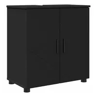 VidaXL Badezimmer Schrank Schwarz 61 x 35 x 64