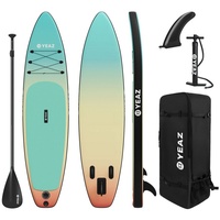YEAZ Inflatable SUP-Board LAGUNA BEACH - EXOTRACE - SET sup board und kit, Inflatable SUP Board, (Set), inkl. Zubehör wie Paddel, Handpumpe und Rucksack blau