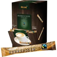 Hellma Fairtrade Rohrohrzucker-Sticks, 500x4,0 g