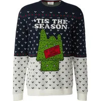 s.Oliver Weihnachtspullover mit Peanuts-Motiv Blau / Mehrfarbig XL