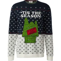 s.Oliver Weihnachtspullover mit Peanuts-Motiv Blau / Mehrfarbig XL
