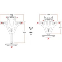 Highsider Kennzeichenhalter Universal Typ 7 mit Kennzeichenbeleuchtung Schwarz