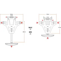 Highsider Kennzeichenhalter Universal Typ 7 mit Kennzeichenbeleuchtung Schwarz