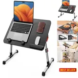SAIJI Höhenverstellbarer Betttisch 4 Winkel 17 Zoll Laptop 6
